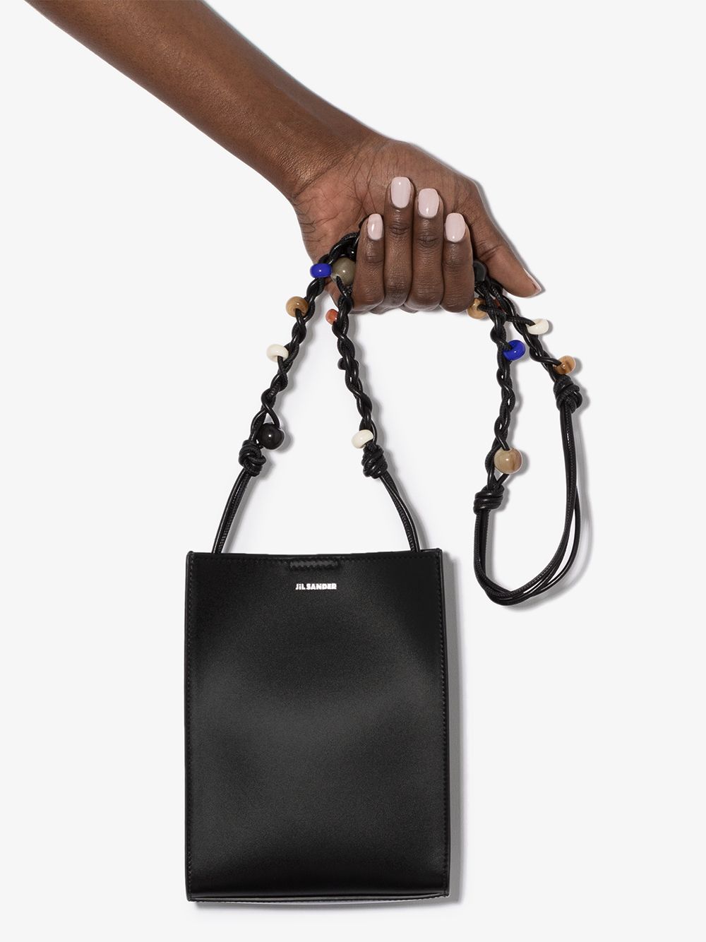 Jil Sander tangle small leather shoulder bag with beads – SERENDIPITY