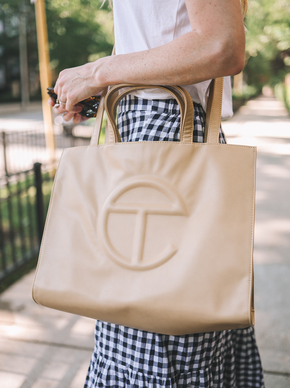 Cream medium telfar Clearance