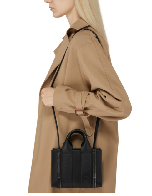 Chloe Small Black Woody Tote Bag