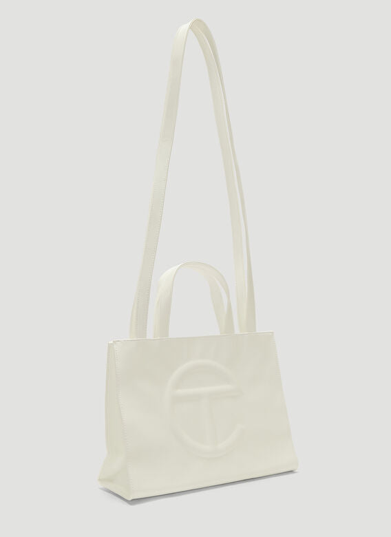 Telfar Medium White Shopping Bag